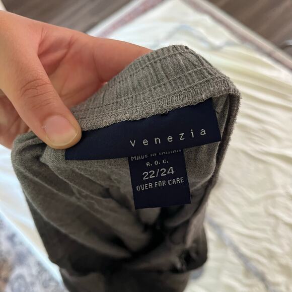 Y2K 2000s Grey Floral Print Plus Sz 3X Elastic Wast Whimsygoth Grunge - Picture 7 of 9